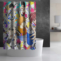 Шторка для душа Blue lock team, цвет: 3D-принт — фото 2