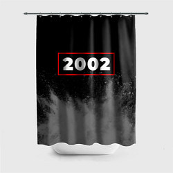 Шторка для душа 2002 - в красной рамке на темном, цвет: 3D-принт