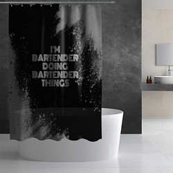 Шторка для душа Im bartender doing bartender things: на темном, цвет: 3D-принт — фото 2