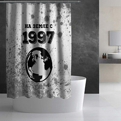 Шторка для душа На Земле с 1997: краска на светлом, цвет: 3D-принт — фото 2