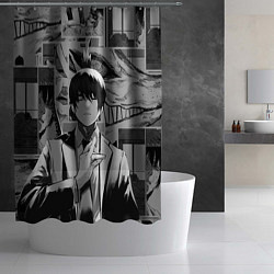 Шторка для душа Аки Хаякава - страницы манги, цвет: 3D-принт — фото 2