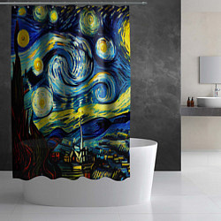 Шторка для душа Винсент ван Гог, звездная ночь, цвет: 3D-принт — фото 2
