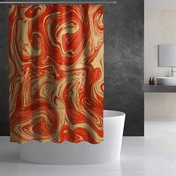 Шторка для душа Апельсиновый узор, цвет: 3D-принт — фото 2