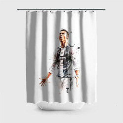 Шторка для душа CR 7 Juventus, цвет: 3D-принт