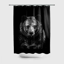 Шторка для душа Медведь тотем славян, цвет: 3D-принт