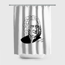 Шторка для душа Johann Sebastian Bach, цвет: 3D-принт