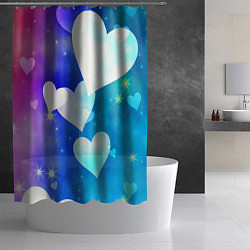 Шторка для душа Dreamy Hearts Multicolor, цвет: 3D-принт — фото 2
