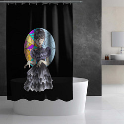 Шторка для душа Wednesday Addams танцует, цвет: 3D-принт — фото 2