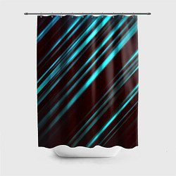 Шторка для душа Stripes line neon color, цвет: 3D-принт