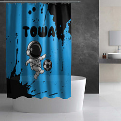 Шторка для душа Тоша космонавт футболист, цвет: 3D-принт — фото 2