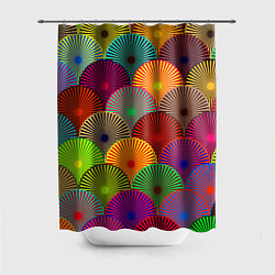 Шторка для душа Multicolored circles, цвет: 3D-принт