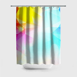Шторка для душа Gradient colors geometry, цвет: 3D-принт
