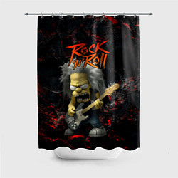 Шторка для душа Simpsons Rock and roll, цвет: 3D-принт