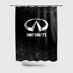 Шторка для душа Infiniti с потертостями на темном фоне, цвет: 3D-принт