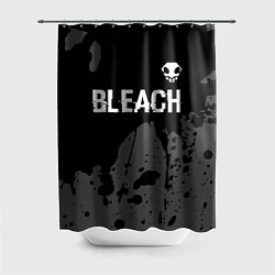 Шторка для душа Bleach glitch на темном фоне: символ сверху, цвет: 3D-принт