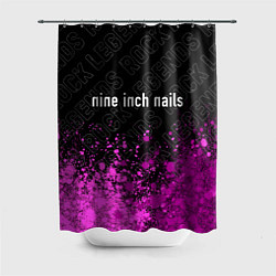 Шторка для душа Nine Inch Nails rock legends: символ сверху, цвет: 3D-принт