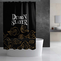 Шторка для душа Demon Slayer anime clouds, цвет: 3D-принт — фото 2