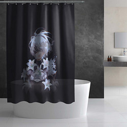 Шторка для душа 2В с цветами, цвет: 3D-принт — фото 2