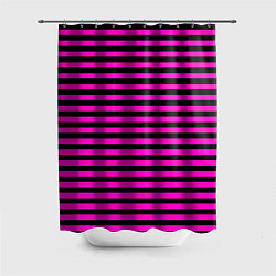 Шторка для душа Черно-розовые Эмо полосы, цвет: 3D-принт