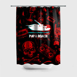 Шторка для душа Papa Roach rock glitch, цвет: 3D-принт