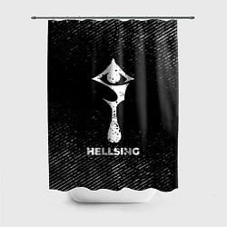 Шторка для душа Hellsing с потертостями на темном фоне, цвет: 3D-принт