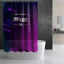 Шторка для душа Dying Light gaming champion: рамка с лого и джойст, цвет: 3D-принт — фото 2