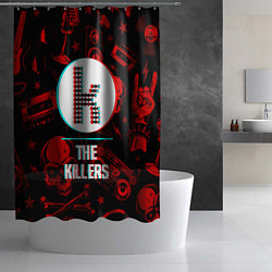 Шторка для душа The Killers rock glitch, цвет: 3D-принт — фото 2