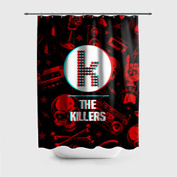 Шторка для душа The Killers rock glitch, цвет: 3D-принт