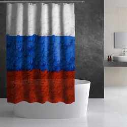 Шторка для душа Флаг Российской Федерации из цветов, цвет: 3D-принт — фото 2