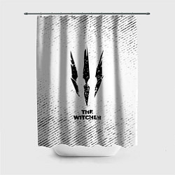Шторка для душа The Witcher с потертостями на светлом фоне, цвет: 3D-принт
