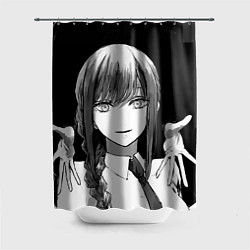 Шторка для душа Макима тянет ручки - Человек - бензопила, цвет: 3D-принт