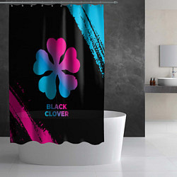 Шторка для душа Black Clover - neon gradient, цвет: 3D-принт — фото 2