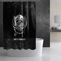 Шторка для душа Motorhead с потертостями на темном фоне, цвет: 3D-принт — фото 2