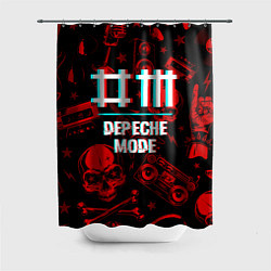 Шторка для душа Depeche Mode rock glitch, цвет: 3D-принт