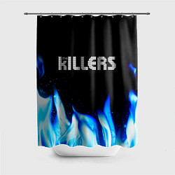 Шторка для душа The Killers blue fire, цвет: 3D-принт