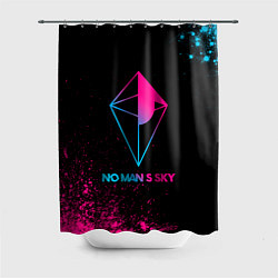 Шторка для душа No Mans Sky - neon gradient, цвет: 3D-принт