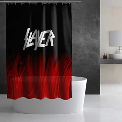 Шторка для душа Slayer red plasma, цвет: 3D-принт — фото 2