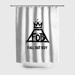 Шторка для душа Fall Out Boy glitch на светлом фоне, цвет: 3D-принт