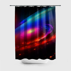 Шторка для душа Неоновая галактика, цвет: 3D-принт