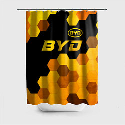 Шторка для душа BYD - gold gradient: символ сверху, цвет: 3D-принт