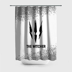 Шторка для душа The Witcher glitch на светлом фоне, цвет: 3D-принт