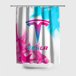 Шторка для душа Tesla neon gradient style, цвет: 3D-принт