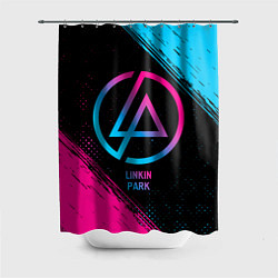 Шторка для душа Linkin Park - neon gradient, цвет: 3D-принт