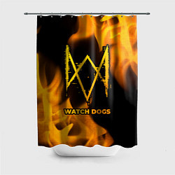 Шторка для душа Watch Dogs - gold gradient, цвет: 3D-принт