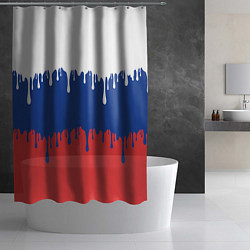 Шторка для душа Флаг России - потёки, цвет: 3D-принт — фото 2