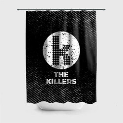 Шторка для душа The Killers с потертостями на темном фоне, цвет: 3D-принт