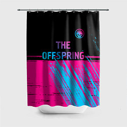 Шторка для душа The Offspring - neon gradient: символ сверху, цвет: 3D-принт