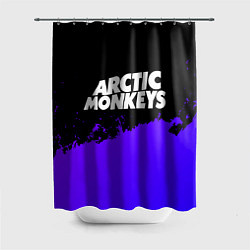 Шторка для душа Arctic Monkeys purple grunge, цвет: 3D-принт