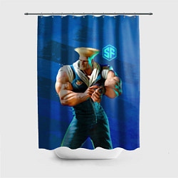 Шторка для душа Street Fighter 6: Guile, цвет: 3D-принт