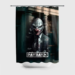 Шторка для душа Payday 3 mask, цвет: 3D-принт